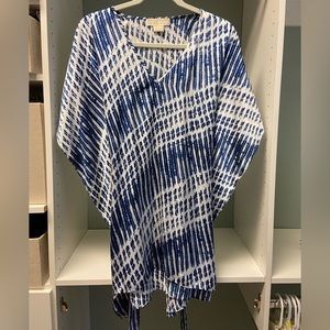 Blue and white Michael Kors top